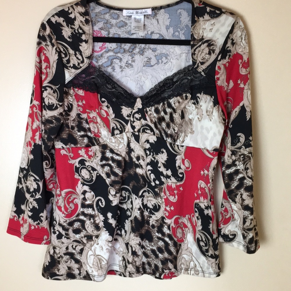 Linea Donatella stretchy top with bustier style